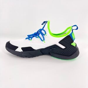 NIKE Air Huarache Drift Sneakers Mens Size 8.5 White/Blue/Green w/Extra Laces